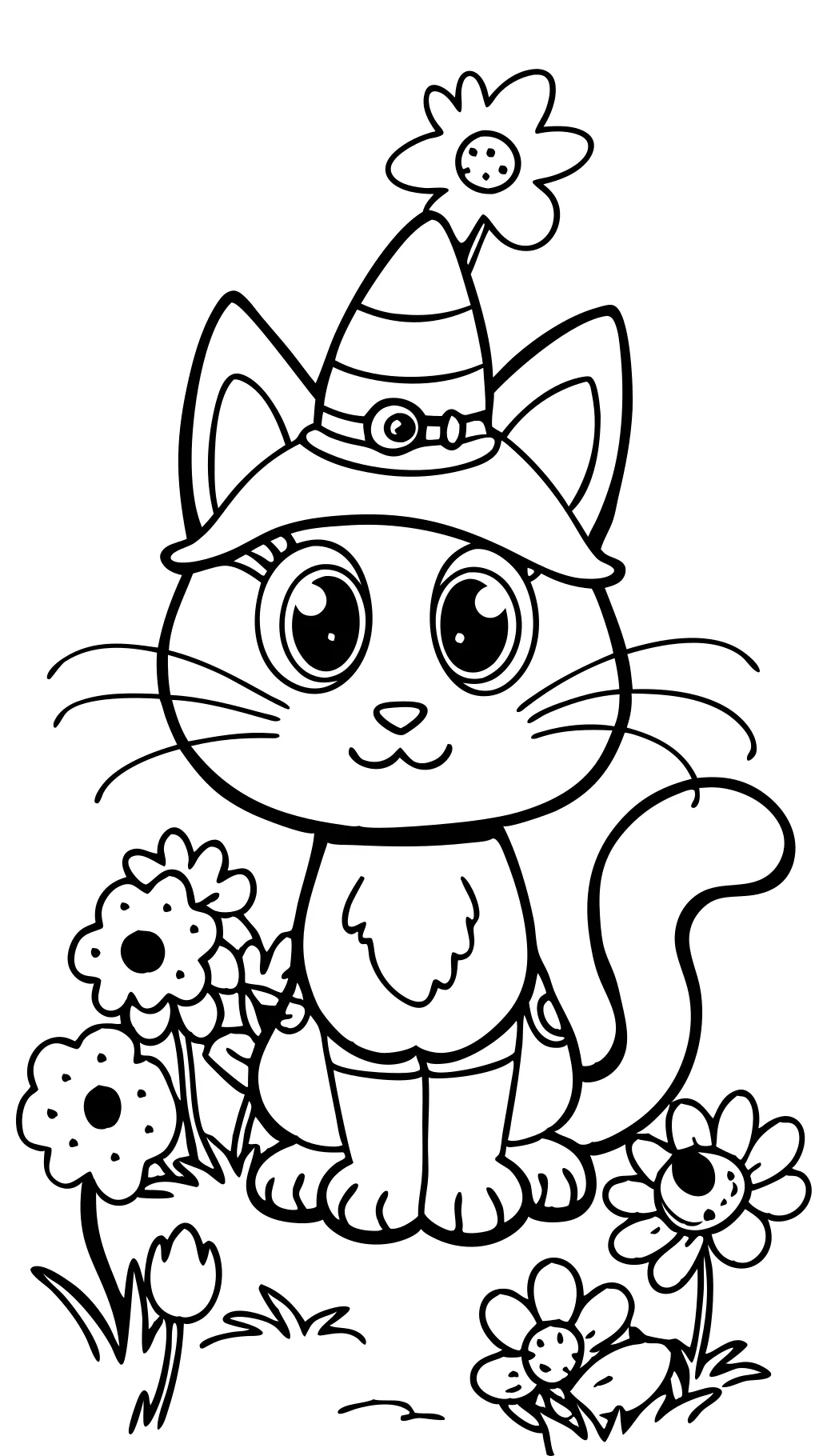 smurf cat coloring page